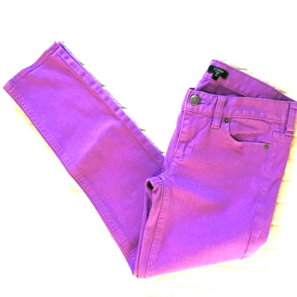 💜 J.Crew Factory Violet Matchstick Cropped Jeans | Size 24 | Y2K - Picture 6 of 9